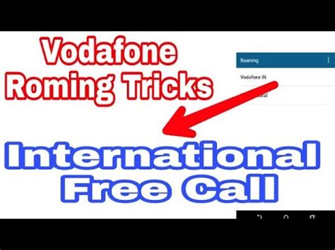 vodafone international roaming settings